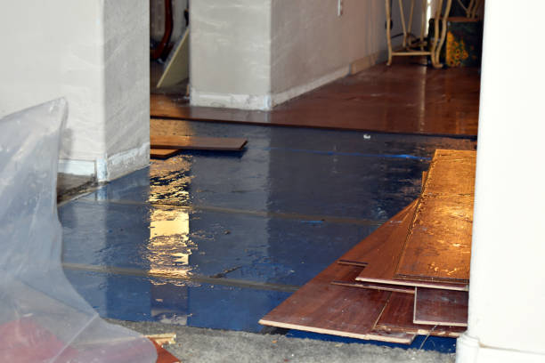 Professional Water Damage Restoration technician working in Huntington, IN